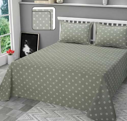 Cotton Printed Bed Sheet With pillow cover by WD International