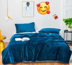 Plain Flannel warm bedding set 