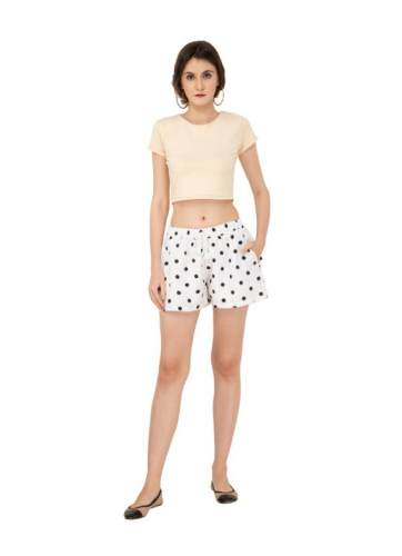 Cream Plain Crop T Shirt For Women by Selection King