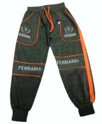 Kids Boys Green Printed Loop Knit Lower