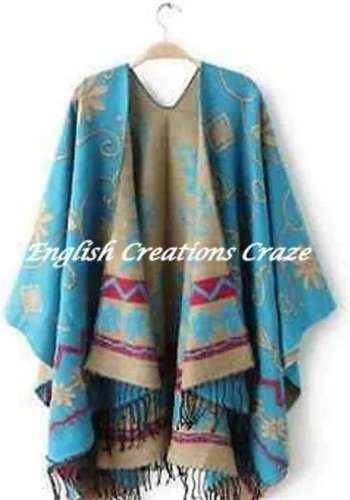 Ladies Casual Wear Printed Poncho  by English Creations Craze