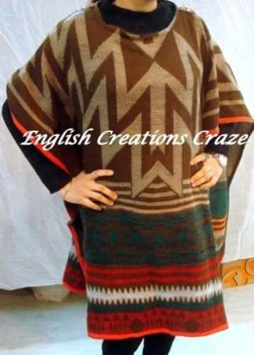 Woolen Fashionable Women Poncho by English Creations Craze