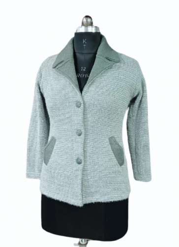 Ladies Full Sleeves Woolen Cardigan by A Zee Fashions