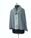 Ladies Grey Color Woolen Poncho 