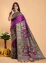 Soft Banarasi Silk Saree With Zari Weaving Work