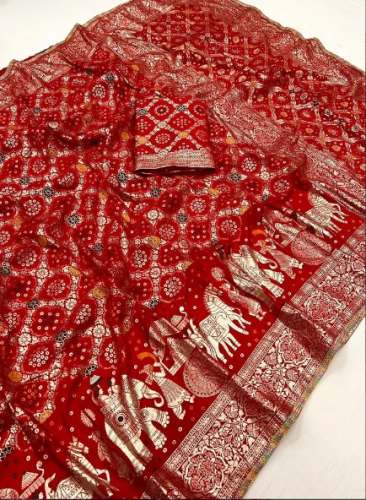 Soft Viscose Silk Saree With Zari Weaving Work by Heer Fashion