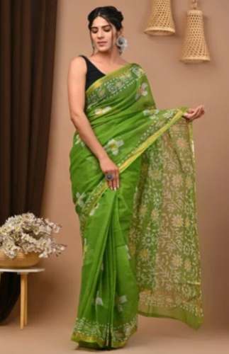 Fancy Hand Block Print Kota Doria Sarees by Venkatasai Enterprises