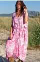 Ladies Tie Dye Long Maxi Dress With Half Sleeves thumb 5