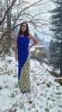 Beautiful Handmade Crochet Long Party Gown thumb 2