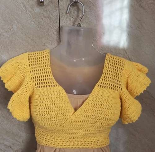 Ladies Casual Wear Crochet Crop Top  by Trendy Crew Exports