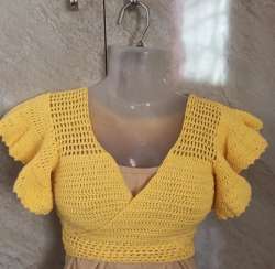 Ladies Casual Wear Crochet Crop Top 