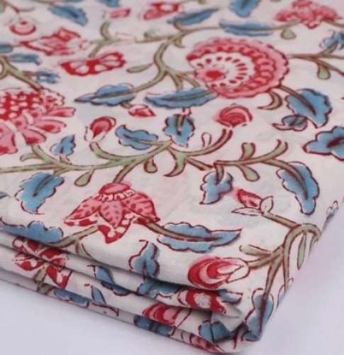 Natural Bagru Print Dress Material For Women