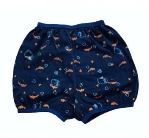 Kids Cotton Navy Blue Bloomer by Saini Knitwears