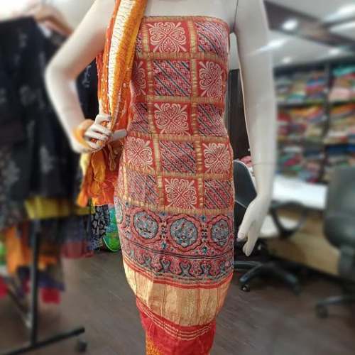 Jamnagari Bandhani Dress Material  by Mahavir Bandhani