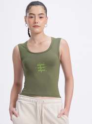 Trendy Sleeveless Bamboo Fabric Crop Tank Top for Women