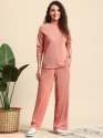 Women Co-ord Set with Full Sleeves & Wide-Leg Relaxed Trouser thumb 4