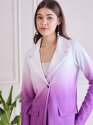 Women Elegant Purple-White Ombre Co-ord Set in Stretchable for Women thumb 2