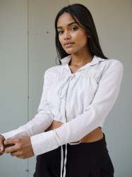 Women Long Sleeve Crop Top | Set of 5 Size (XS,S,M,L,XL)