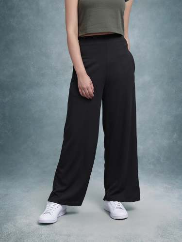 Women’s Wide Leg Trouser | Relaxed Fit | Stretchable Casual Bottomwear| Set of 4 Size