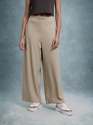 Womenâ€™s Wide Leg Trouser | Relaxed Fit | Stretchable Casual Bottomwear| Set of 4 Size thumb 1