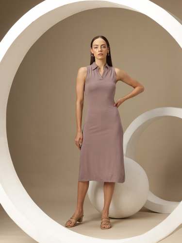 Women Sleeveless One Piece Bodycon Midi Dress  by Gostyle