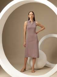 Women Sleeveless One Piece Bodycon Midi Dress 