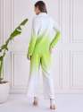 Women Stylish Green-White Ombre Blazer Co-ord Set in Stretchable Fabric thumb 1