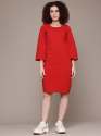 Women Textured Midi Dress with Bell Sleeves in Stretch Fabric thumb 2