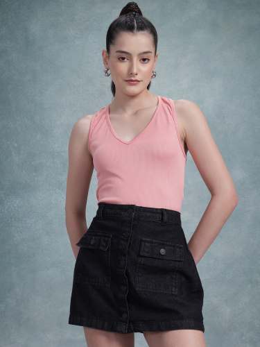 Women V-Neck Sleeveless Top | Set of 4 Size (S,M,L,XL)