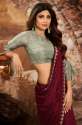 Buy Marron Shilpa Shetty Saree By Shaily Retails thumb 1