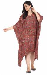 Multi Color Block Printed Shaily Brand Kaftan