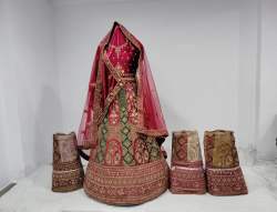 Lycra velvet bridal lehenga choli