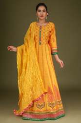 Amber Yellow Anarkali Salwar Suit