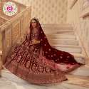 barn-red-micro-velvet-bridal-lehenga-choli
