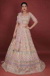 Blushed Pink Georgette Lehenga Choli