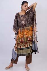 Brown Kaftan Salwar Kameez