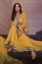 Butterscotch Yellow Georgette Gharara Suit thumb 1