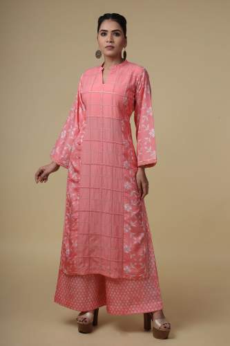 Candy Pink Silk Palazzo Set
