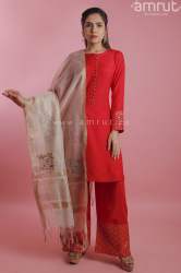 Cherry Red Palazzo Set