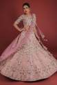 Dust Pink Raw Silk Lehenga Choli