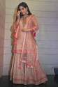 Dusty Pink Georgette Gharara Suit 
