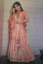 Dusty Pink Georgette Gharara Suit 