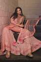 Dusty Pink Georgette Gharara Suit  thumb 1