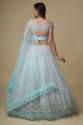 Ice Blue Net Lehenga Choli thumb 3