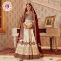 Ivory White And Ruby Red Bridal Lehenga Choli
