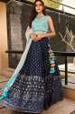 Magical Blue Georgette Lehenga Choli thumb 1