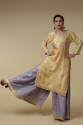 Mustard Yellow Silk Sharara Suit thumb 4
