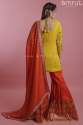 Orange And Yellow Sharara Set thumb 3