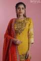 Orange And Yellow Sharara Set thumb 4