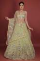 Parrot Green Net Lehenga Choli thumb 1